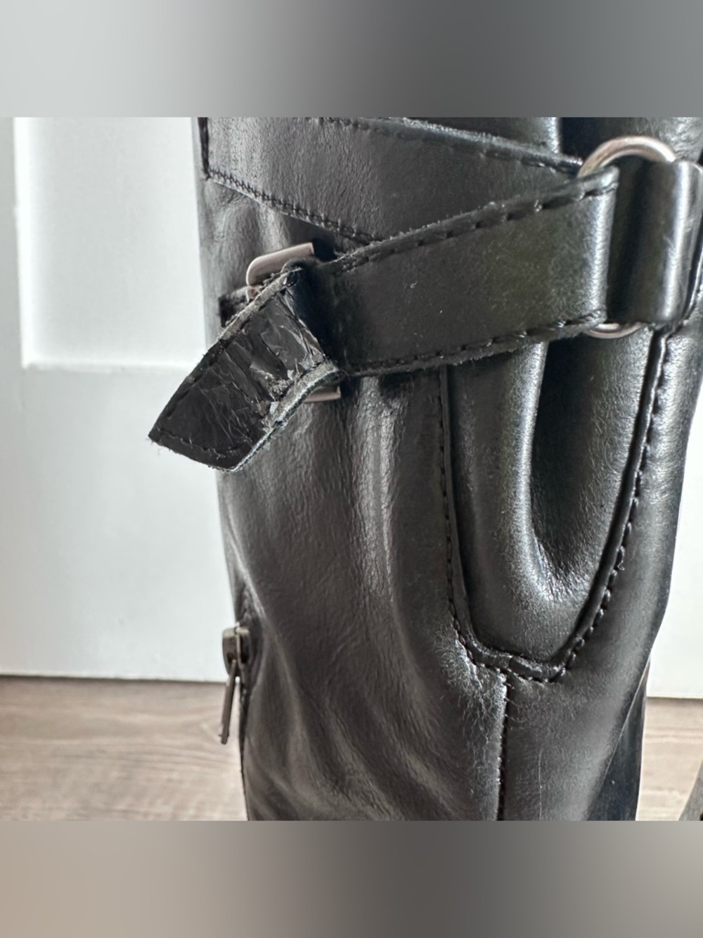 Luxury Rebel Luma Lee Black Leather Moto Biker Boots Women’s Size 38.5 - Picture 8 of 8